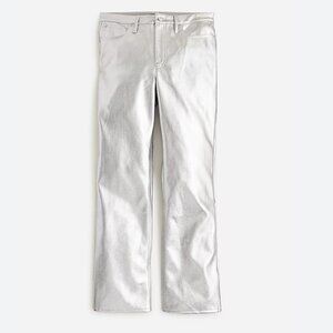 JCREW Full-length demi-boot pant in metallic faux leather